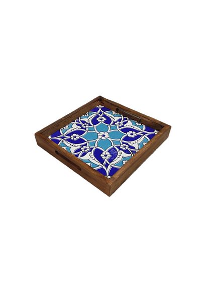 KATREMİA 20 X 20 cm Tile Tile Mia-80 Wood Baked Dry Beech Tile Presentation Tray