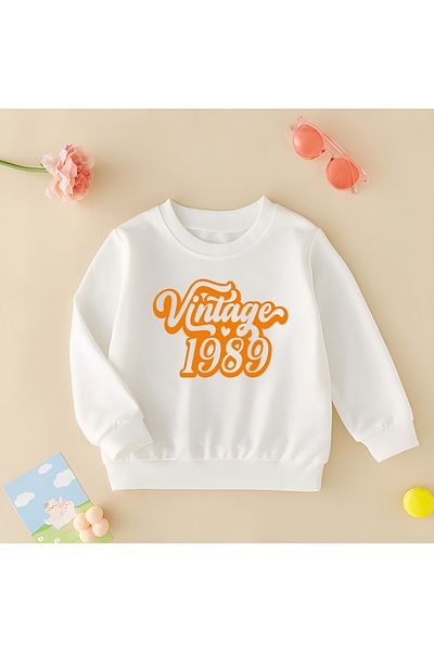 CDA Hanorac alb Vintager unisex fetiță băiețel