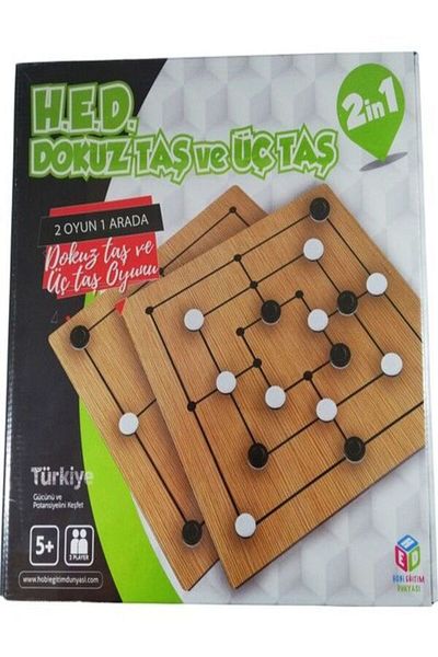 Hobi Eğitim Dünyası H.E.D. Nine and 3 Stone Game Set - Intelligence and Children's Game