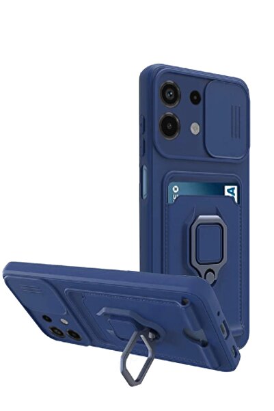 cepmoda شاومي ريدمي نوت 13 (4G) |   حافظة كاميرا منزلقة مع حزام وحبل وحامل بط...