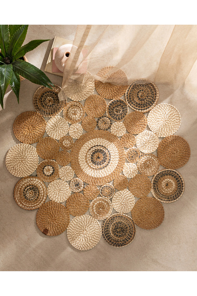 Madame Coco Janvry Eklemeli Yuvarlak Kilim - Bej/krem - 120 Cm