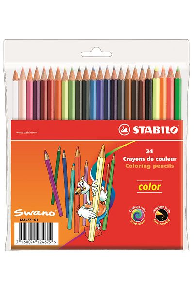 Stabilo Stabilo 1224/77-pt 24 Colors Full Size Dry Paint Pls.k