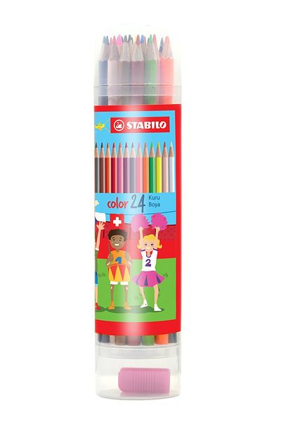 Stabilo Stabilo 1224/77-pt 24 Colors Full Size Dry Paint Pls.k