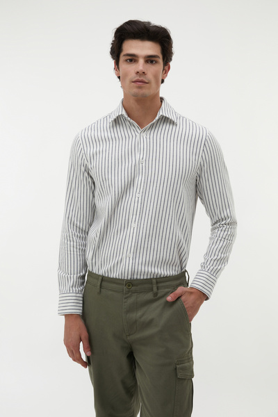 Mudo Striped Regular Fit Long Sleeve Shirt