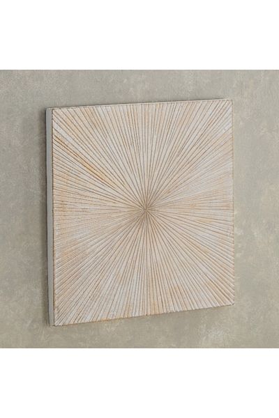 Home Box Rena MDF Carved Wall Art - 45x3x45 cm