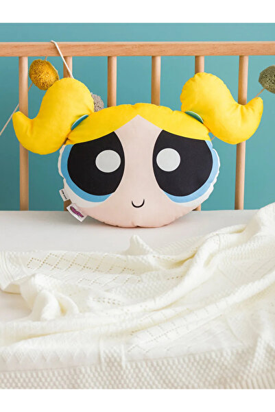 SHIVA Gift&More Powerpuff Girls Nakışlı Bebek Kırlent 45 Cm Bubbles Peluş