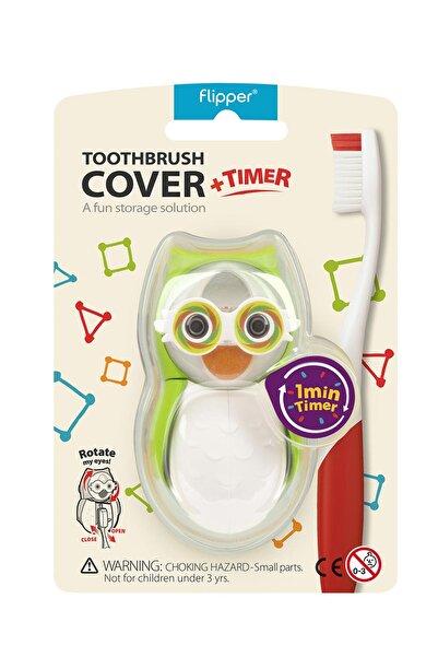 Flipper Owl Zaman Ayarlı Fırça Saklama Kabı