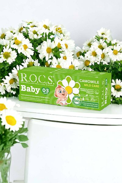 R.O.C.S. معجون أسنان للأطفال بعمر 0-3 سنوات - بخلاصة البابونج 45 جرام
