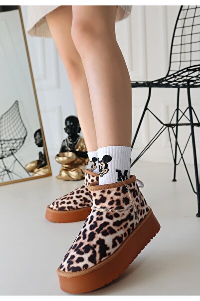 BESKAR Μπότες Linne Leopard Suede