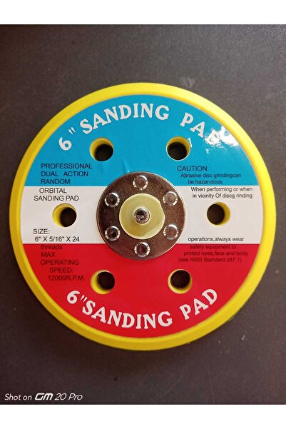 Carwell قاعدة ماكينة سنفرة بخطاف وحلقة 6 فتحات 150 مم