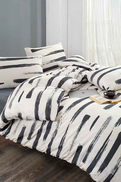 Tabu Home Set cuvertură de pilota dublă cu cearșaf de perie elastic