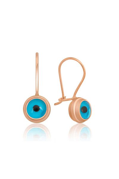 Skygo Rose Evil Eye Earrings - Silver Eye Dangle