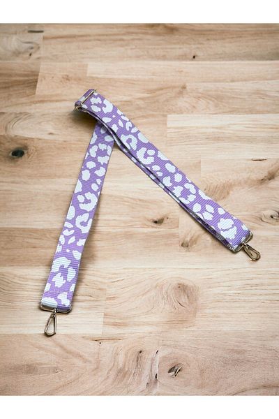 PLUSH STUDIO Narrow Woven Bag Strap Purple Cloud Pattern 120 cm Adjustable Cord