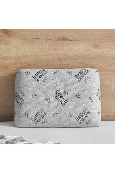 Home Box Relax Bamboo Charcoal Memory Foam Pillow - 40x60x13 cm