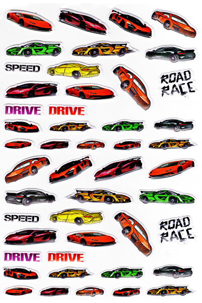 Limmy دفتر ملاحظات منقوش بحجم A4 - ملصق مخطط (lim532) - سيارة سباق