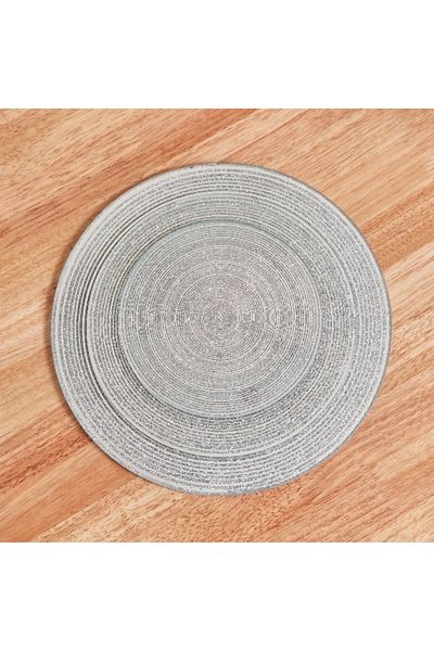 Home Box Destan 3-Piece Textured Round Glass Decorative Tray Set