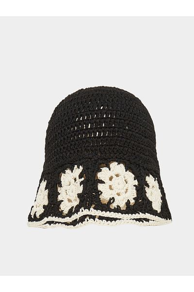 Styli Floral Crochet Bucket Hat