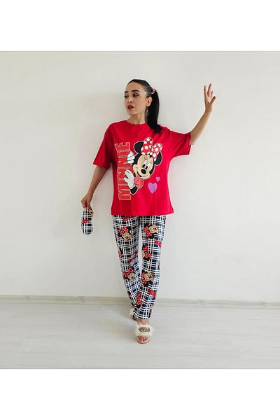 6 butik altı üstü butik Set pijamale în carouri Mickey