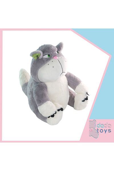 Dada Toys Angry Cat Sabri̇ Plush Sleeping Friend 40 cm Gray Gnzrz