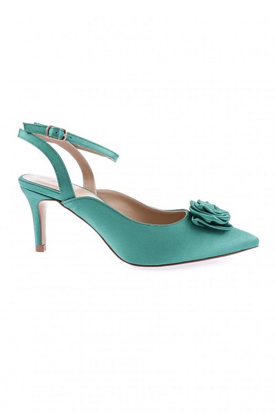 DGN Cravată de damă Accesorii trandafiri Cataramă Pantofi cu toc subțire Satin verde 2122262821