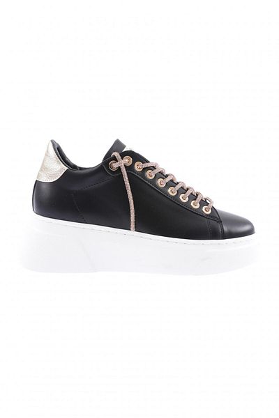 DGN Women's Thick Sole Silver Stone Lace-Up Sneakers Shoes Black 15299653118