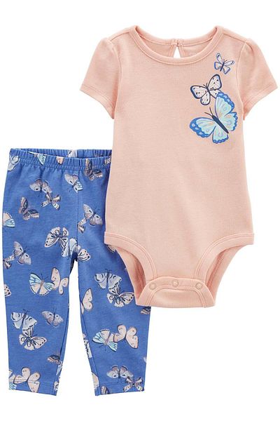 Carter's Baby Girl 2-Piece Top and Bottom Set Pink
