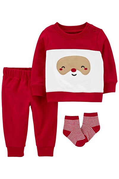 Carter's Bebek 3'lü Alt Üst Set Kırmızı
