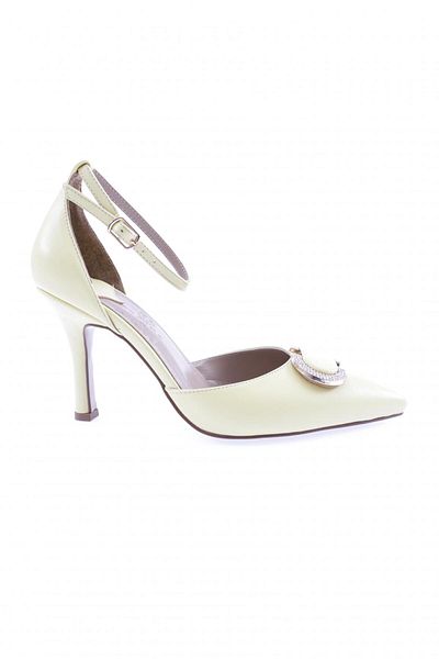 DGN Pantofi de damă cu curea la gleznă cu cataramă de cristal cu toc subțire Lemon 31112821