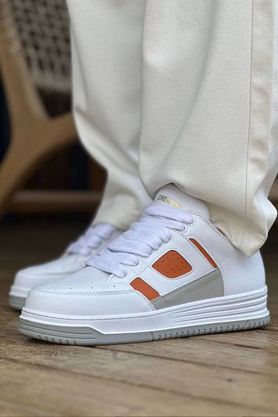 Chekich Avax Cbt Men's Sneakers - White and Orange