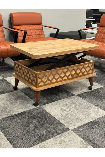 OFİSSEKİZ Smart Kademeli Tekerlekli Sihirli Akıllı Sehpa Orta Sehpa