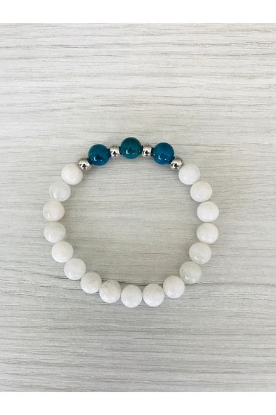 MK tasarım Real Moonstone Apatite Stone Bracelet - Colors Are Own- Not Painted Mkt46005
