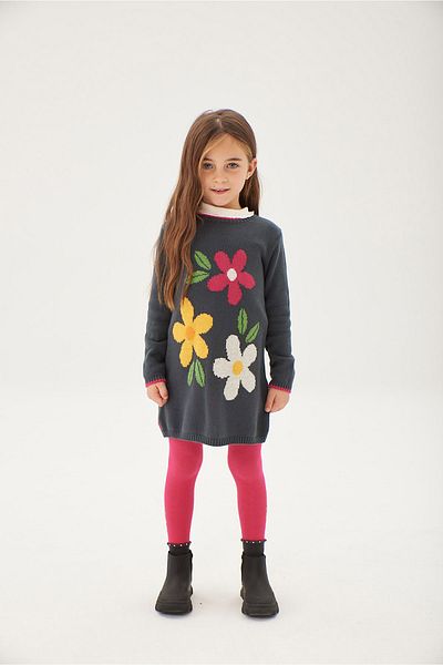 Boboli Girl's Dress Anthracite