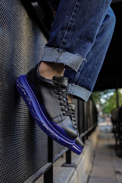 Chekich Cst Pittura Blue - Pantofi pentru bărbați cu talpă albă