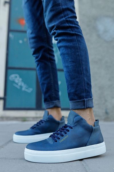 Chekich Ανδρικά παπούτσια CBT Hide Navy Blue