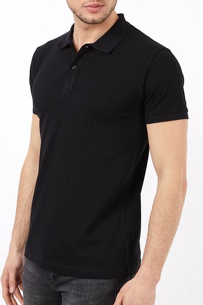 Belifanti Collection Ανδρικό μπλουζάκι πόλο με λαιμόκοψη μαύρο