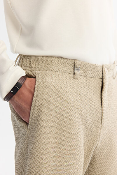 Avva Erkek Bej Yandan Cepli Dokulu Bi-Stretch Slim Fit Pantolon A42Y3211