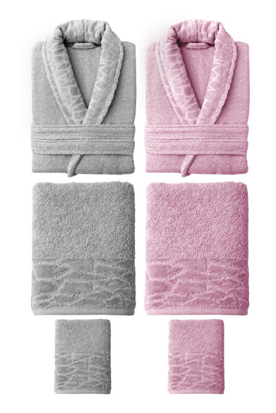 Miss Paris Home Σετ μπουρνούζι για γυναίκες και άνδρες 10 τεμαχίων - Λεοπάρ μοτίβο