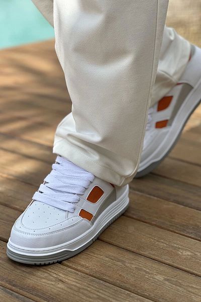 Chekich Avax Cbt Men's Sneakers - White and Orange