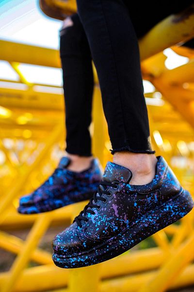 Chekich Cst Pittura Blue - Pantofi pentru bărbați Purple Splush