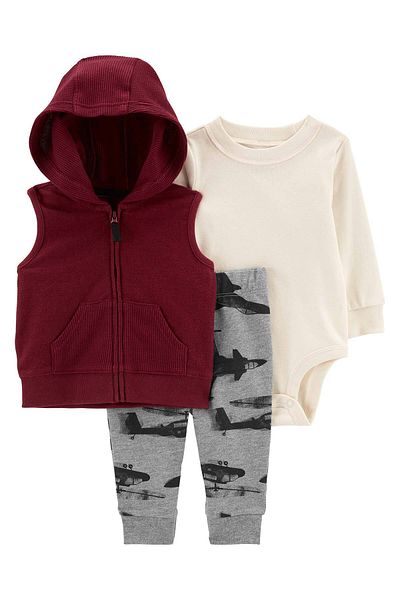 Carter's Red 3-Piece Vest Set for Baby Boy