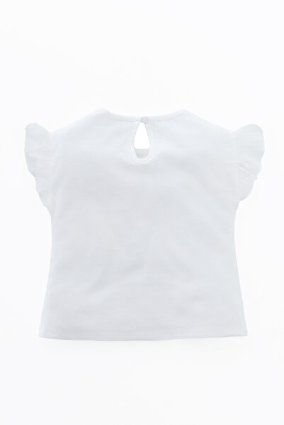 Miny Center White Baby Girl T-Shirt