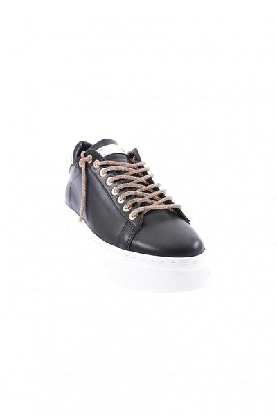 DGN Women's Thick Sole Silver Stone Lace-Up Sneakers Shoes Black 15299653118