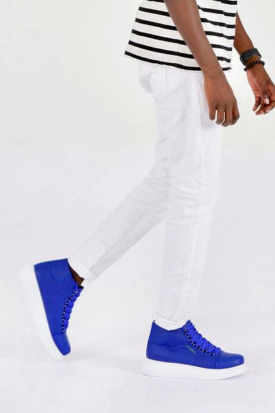 SaklıModa Tb258 Cbt Roma Ανδρικές Μπότες Sax Blue