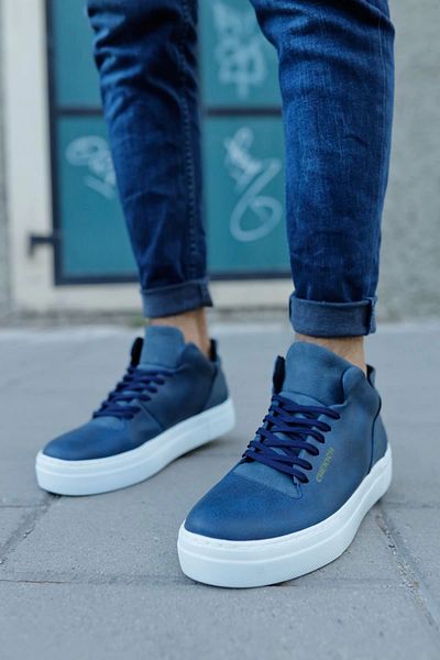 Chekich Ανδρικά παπούτσια CBT Hide Navy Blue