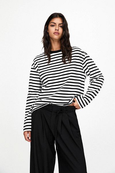 Pull & Bear Oversize uzun kollu t-shirt