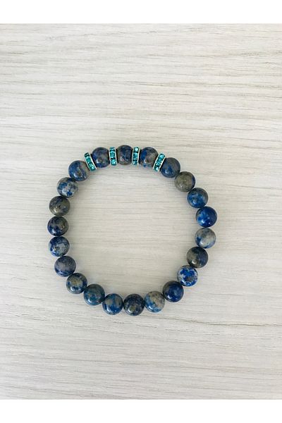 MK tasarım Lapis Lazuli Stone Bracelet - Its Own Color, Not Paint - Mkt54001