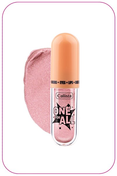 Callista One For All Eyes & Lips & Cheeks Işıltılı Likit Göz farı - 02 Pink Cosmos