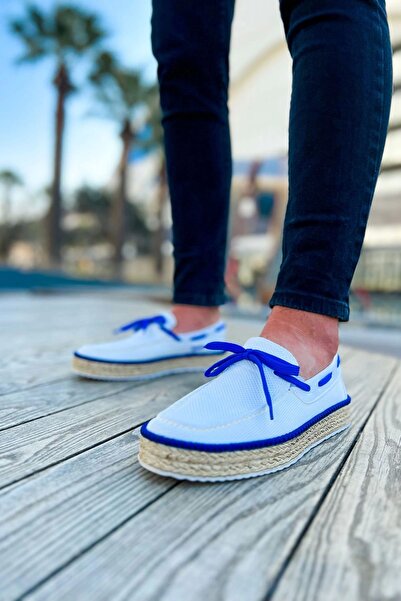 Chekich Espadrille White-Sax Blue Men's Shoes