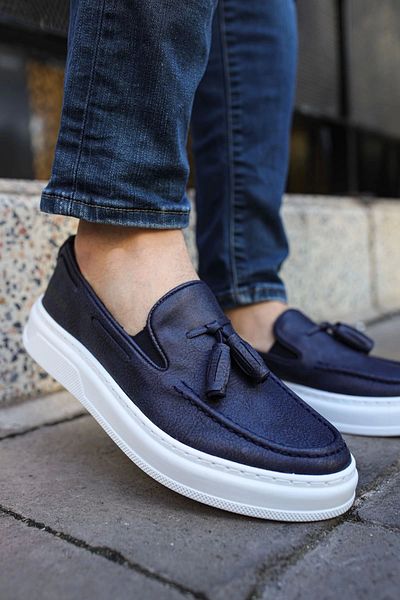 TB Terzi Bey Tb127 Cbt Loafer-X Men's Shoes Navy Blue