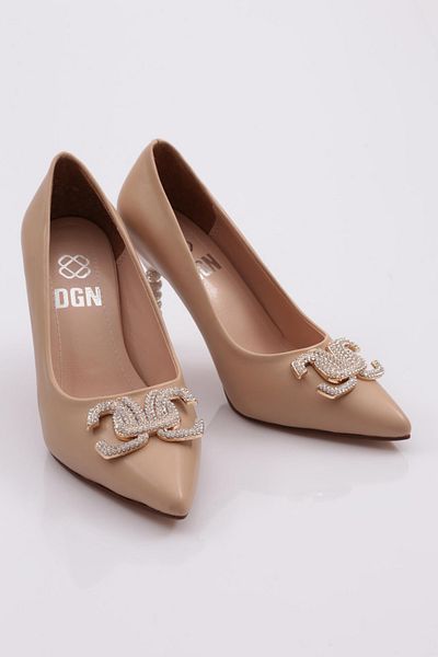 DGN Pantofi de damă cu toc înalt bej 10272621